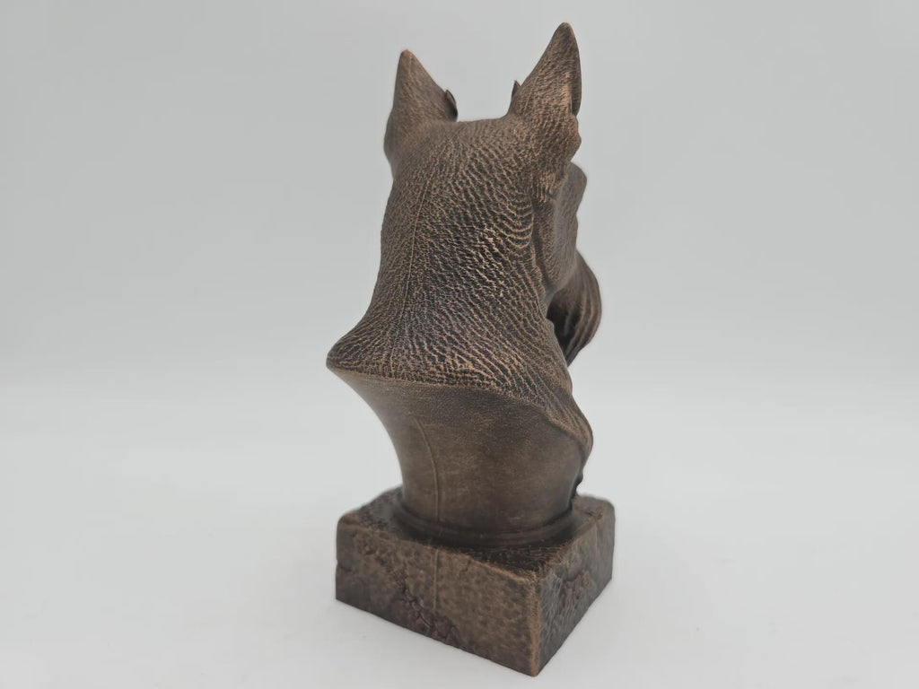 Scottish Terrier Bust Bust Bust Dog Statue - Home Decor Dog Lover Gift Him Her Handpainted Ornament