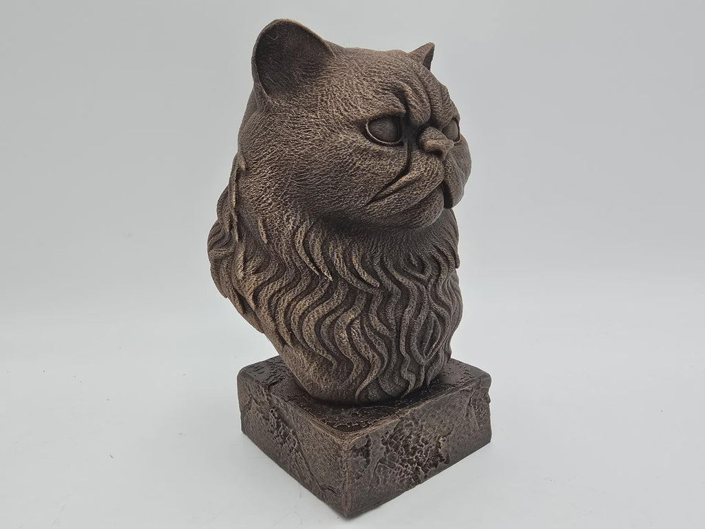 Büste einer Perserkatze Büste Statue - Wohndeko Katzenliebhaber Geschenk für ihn ihr handbemaltes Ornament