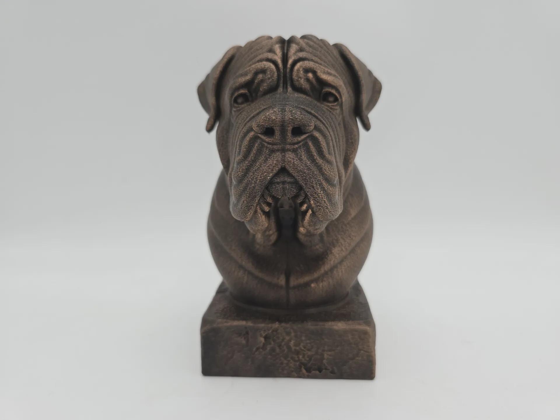 Neapolitan Mastiff Bust Bust Dog Statue - Home Decor Dog Lover Handpainted Ornament