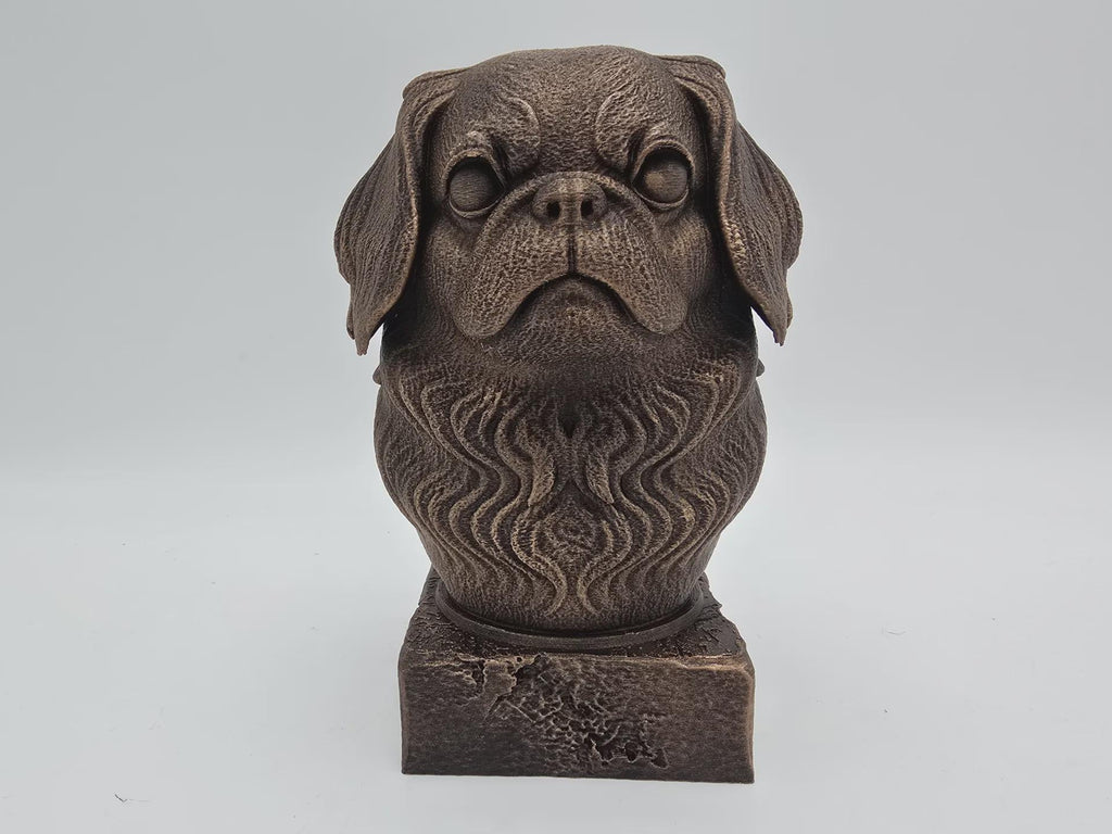 Bust of a Japanese Chin dog statue - home decor dog lover handpainted ornament