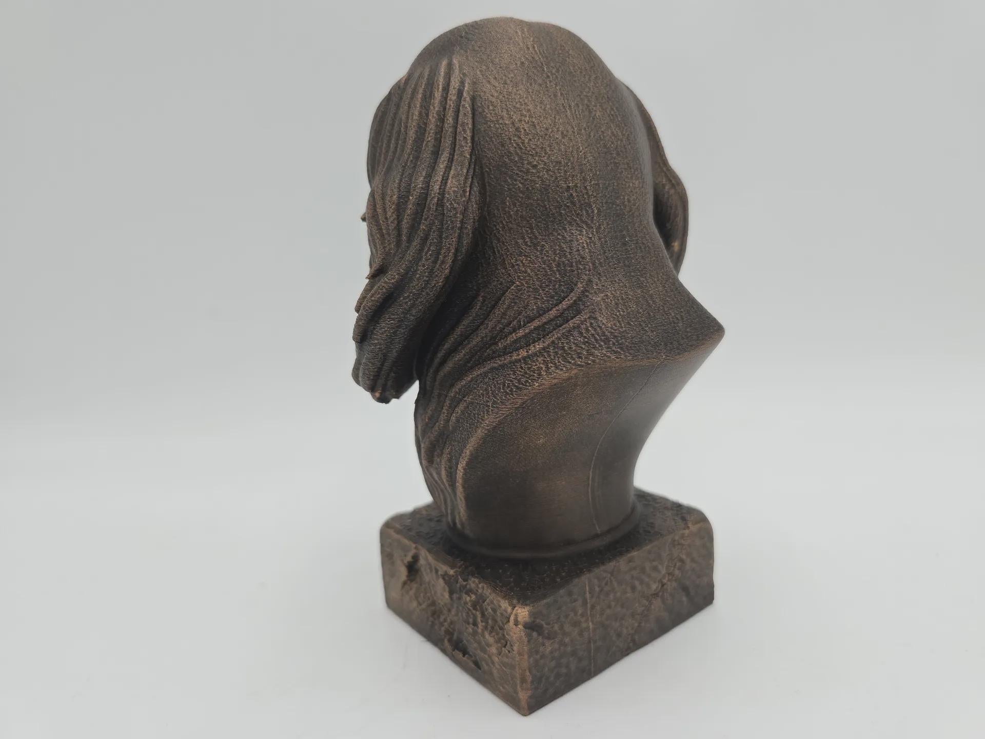 Büste einer langhaarigen Dackelbüste, Hundestatue – Wohndeko, Hundeliebhaber, handbemaltes Ornament