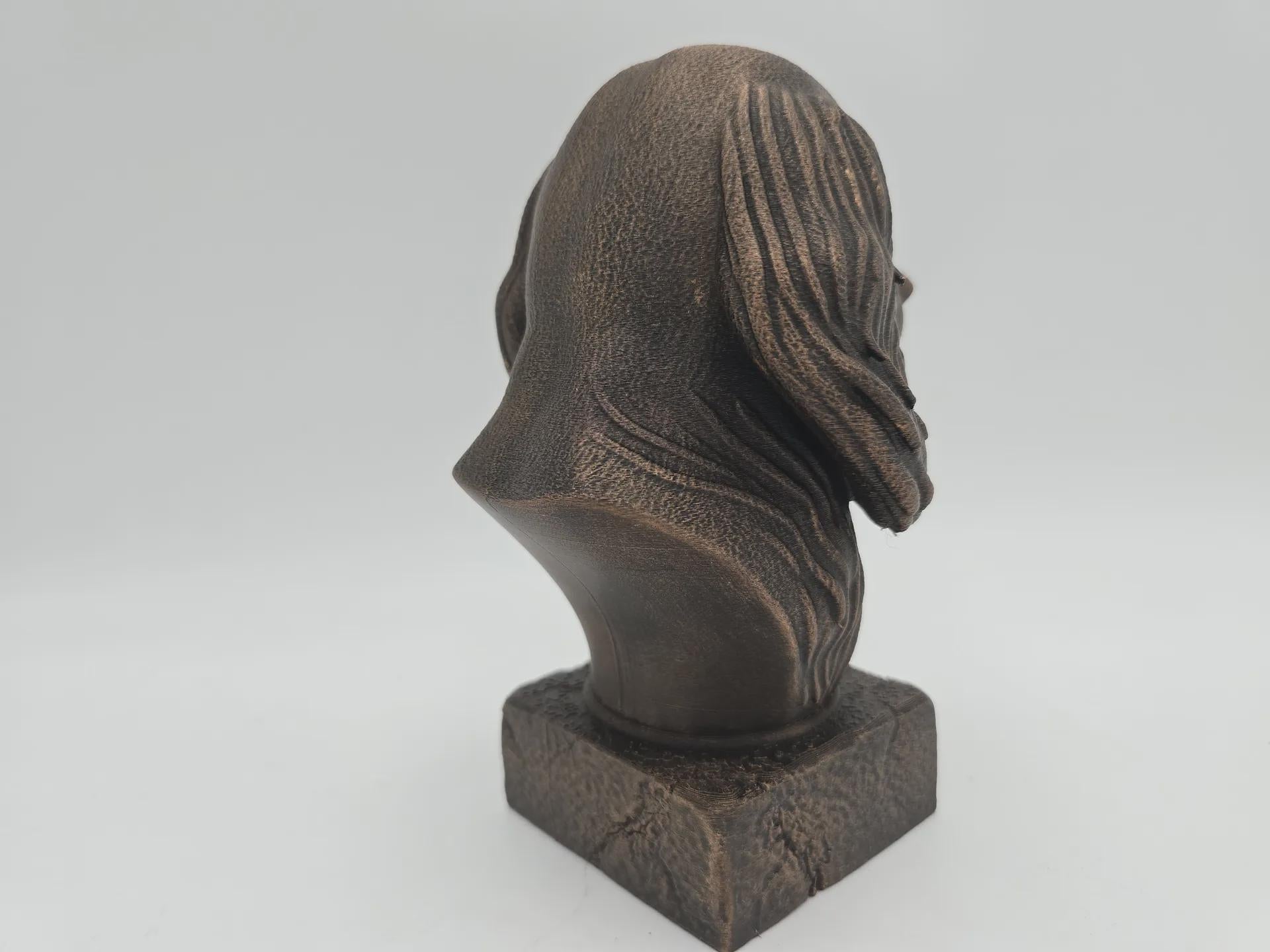 Büste einer langhaarigen Dackelbüste, Hundestatue – Wohndeko, Hundeliebhaber, handbemaltes Ornament