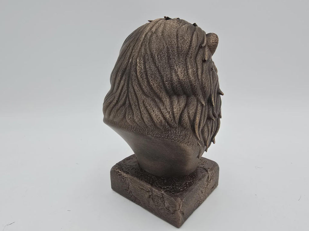 Büste einer Löwenstatue aus wildem Leben – Geschenk für Wohndekorliebhaber, handbemaltes Ornament