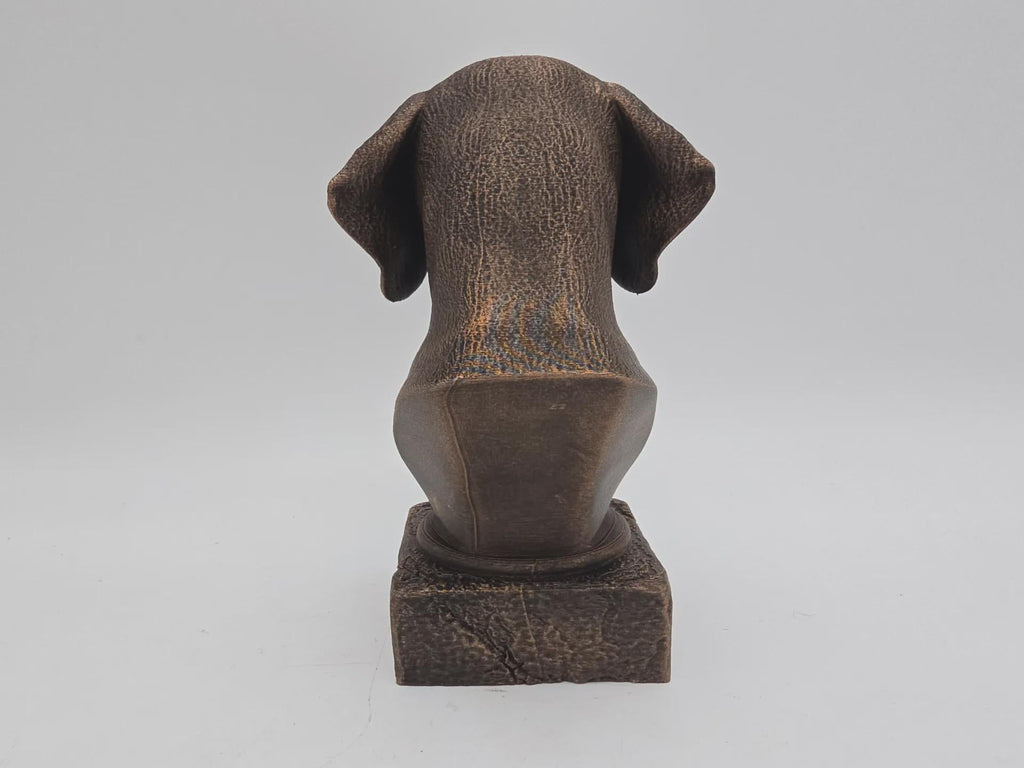 Bust of a Hungarian Vizsla Dog Statue - Home Decor Dog Lover Handpainted Ornament