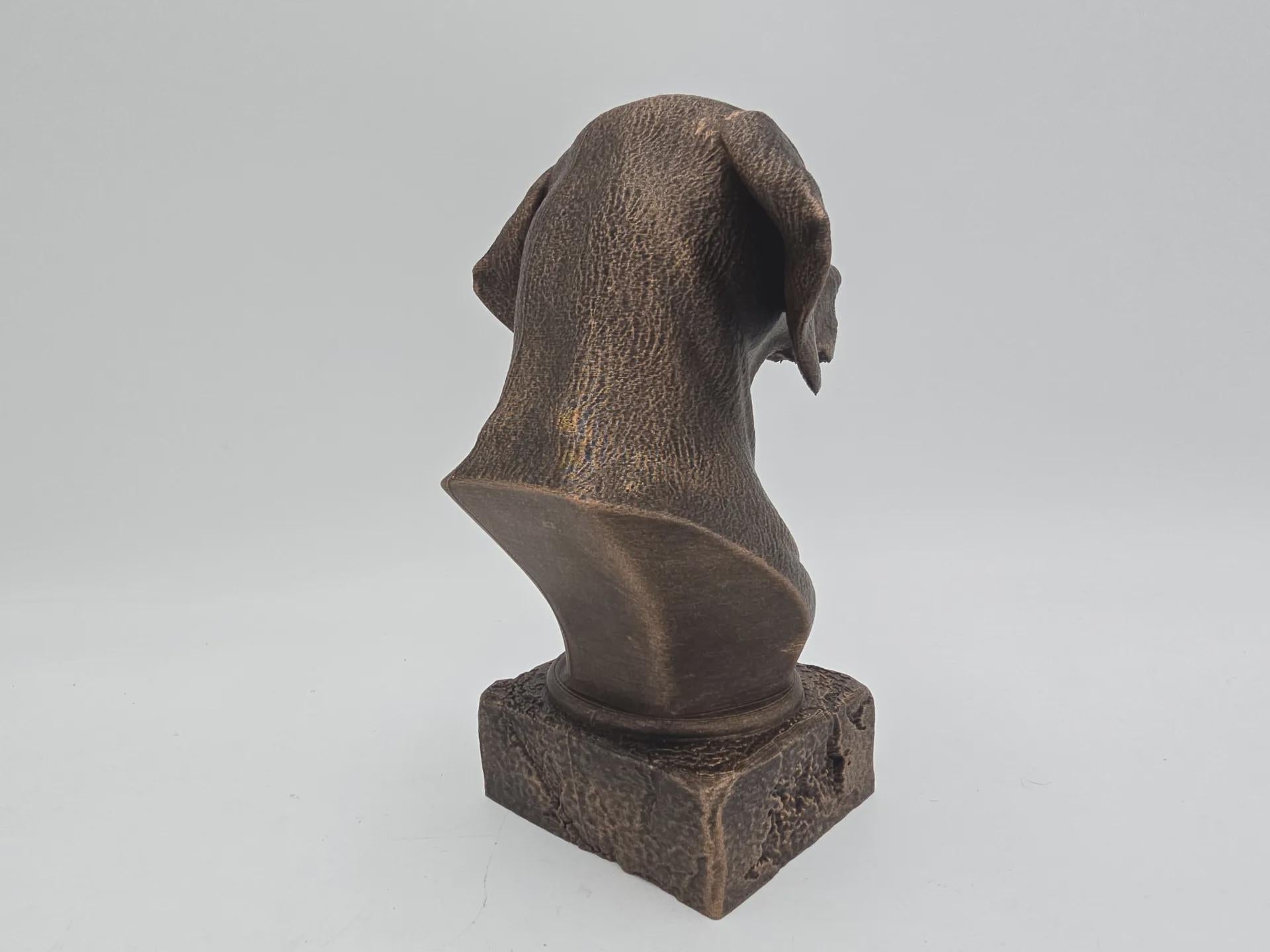 Bust of a Hungarian Vizsla Dog Statue - Home Decor Dog Lover Handpainted Ornament