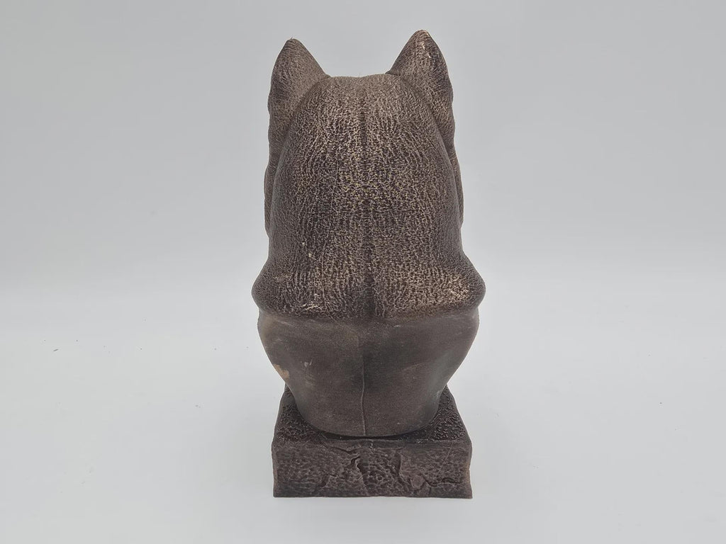 Büste einer Husky-Hundestatue - Wohndeko Hundeliebhaber handbemaltes Ornament
