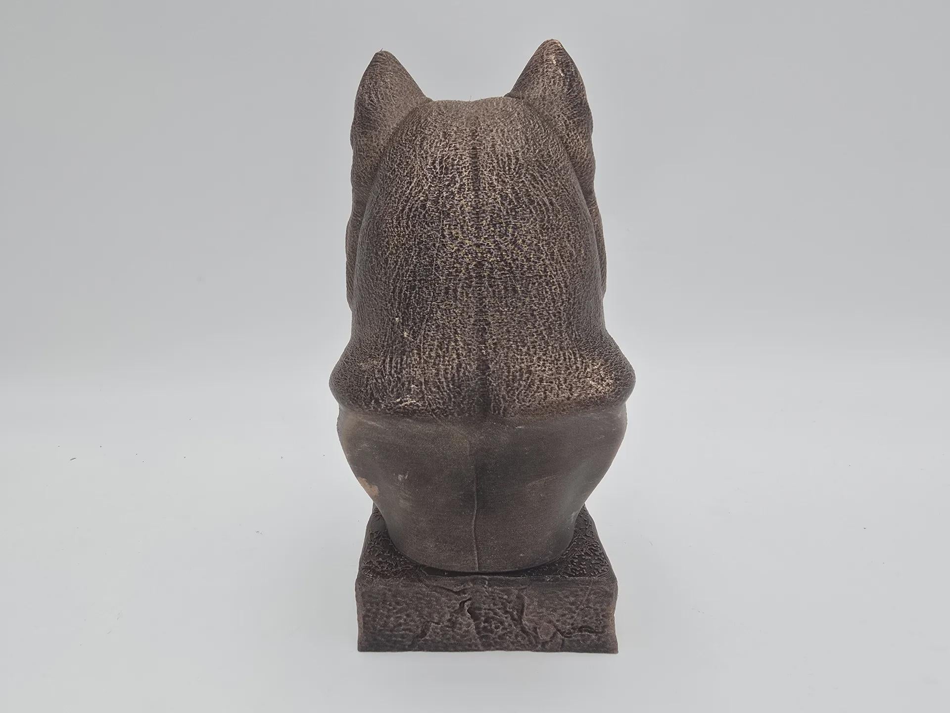 Büste einer Husky-Hundestatue - Wohndeko Hundeliebhaber handbemaltes Ornament