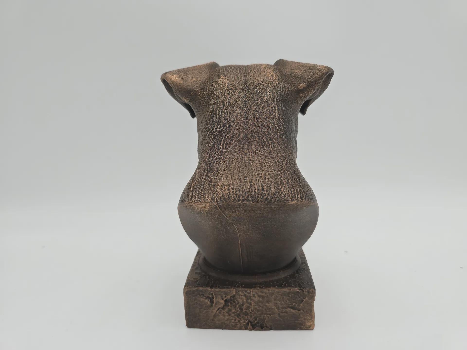 Büste einer Jack Russel Hundestatue - Wohndeko Hundeliebhaber handbemaltes Ornament
