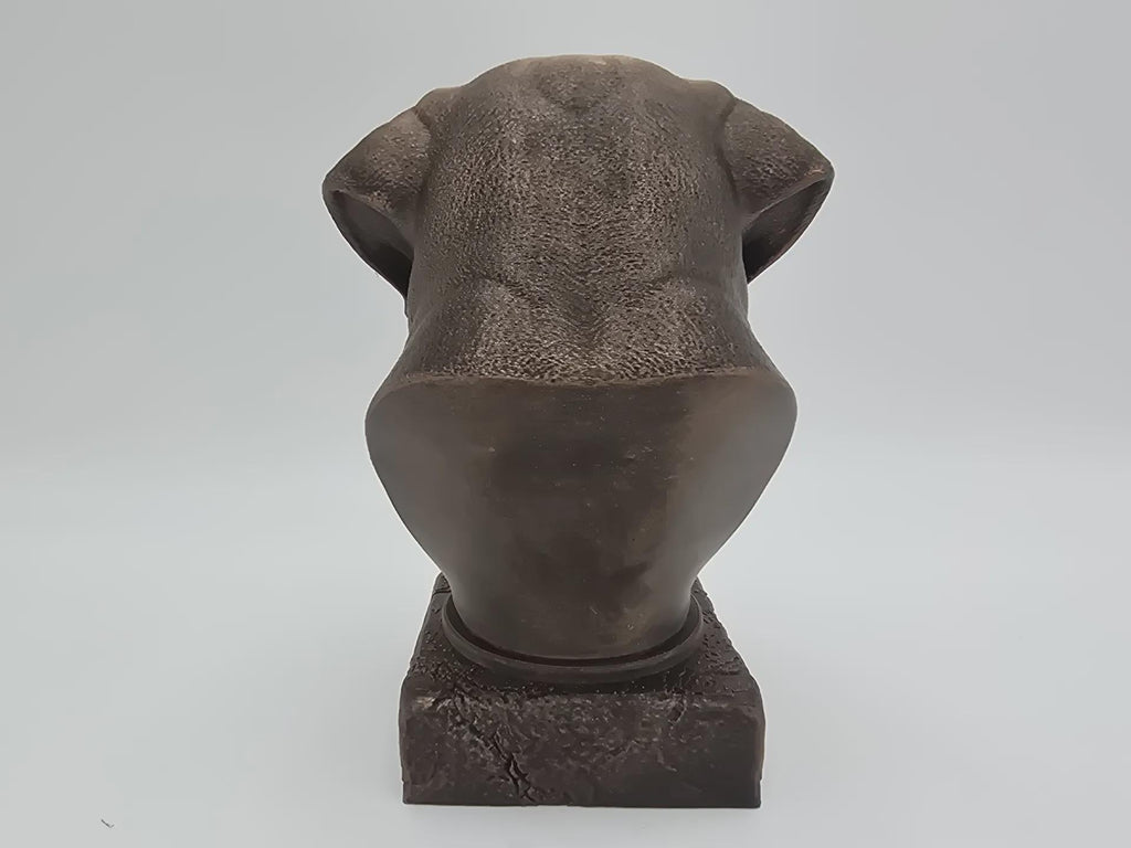 Büste einer englischen Mastiff-Hundestatue - Wohndeko Hundeliebhaber handbemalt Ornament