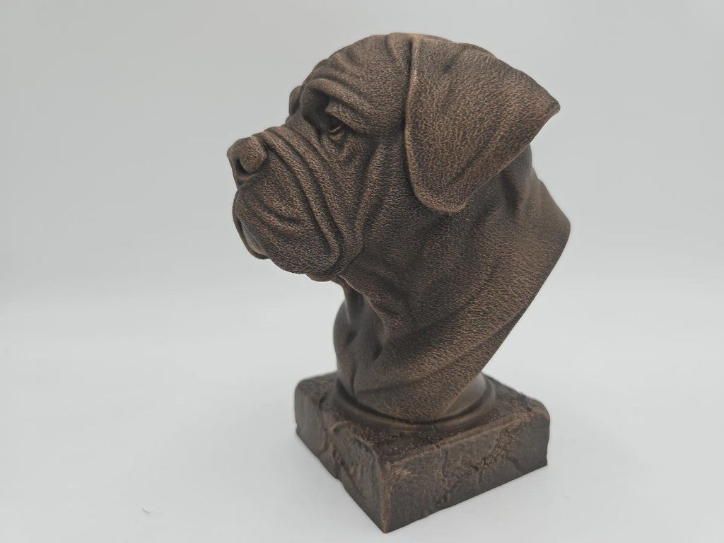 Büste einer englischen Mastiff-Hundestatue - Wohndeko Hundeliebhaber handbemalt Ornament