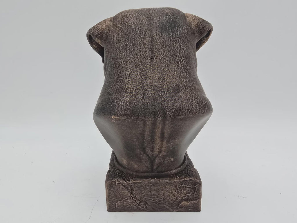 Büste einer Doge de Bordeaux Hundestatue - Wohndeko Hundeliebhaber handbemalt Ornament