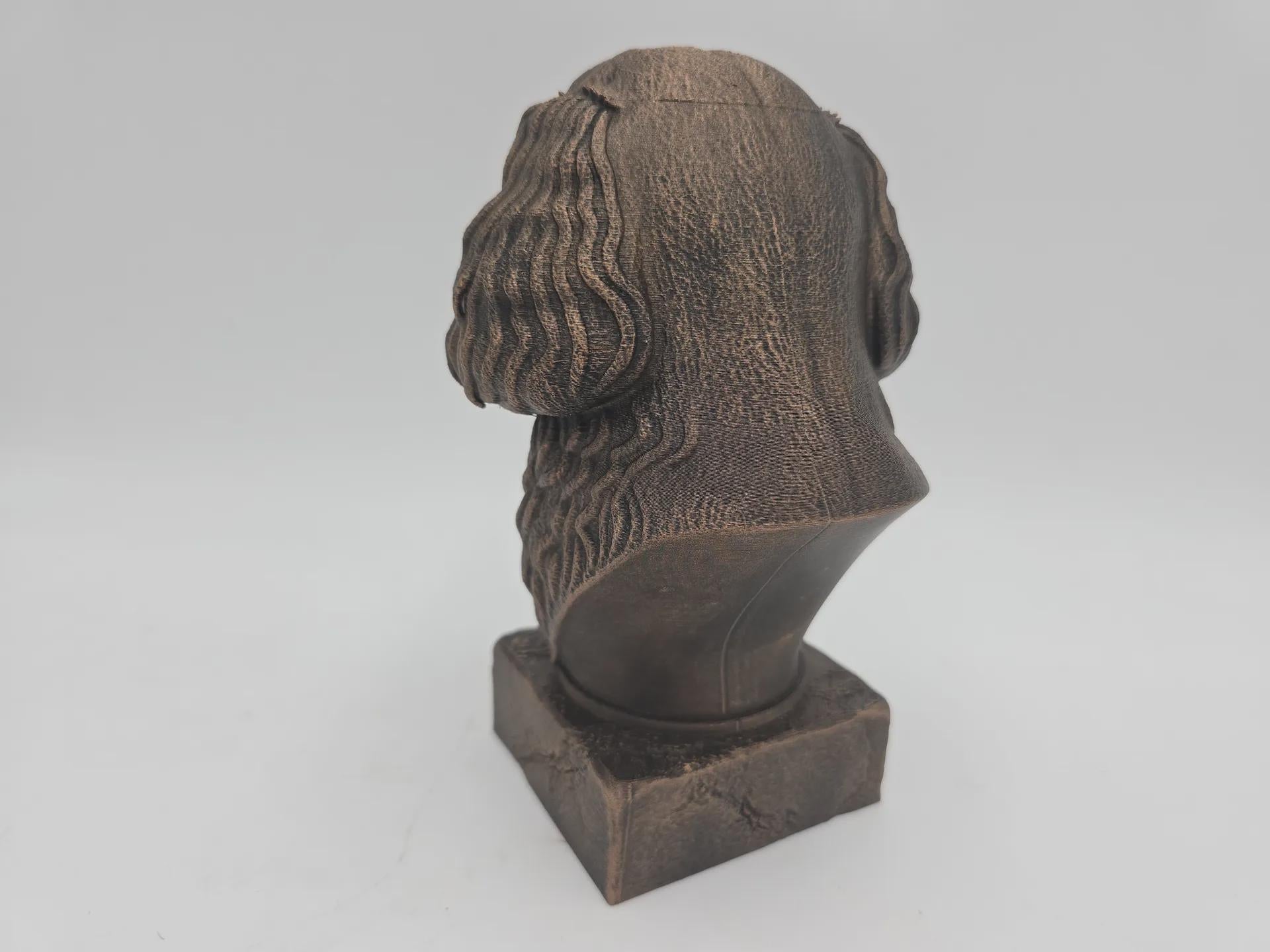 Büste einer Cavapoo-Hundestatue - Wohndeko Hundeliebhaber handbemalt Ornament