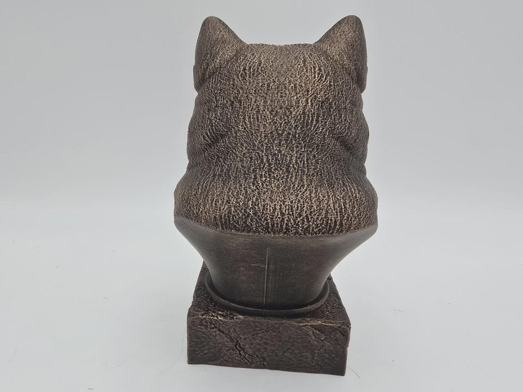 Büste einer Alaskan Malamute Hundestatue - Wohndeko Hundeliebhaber handbemalt Ornament