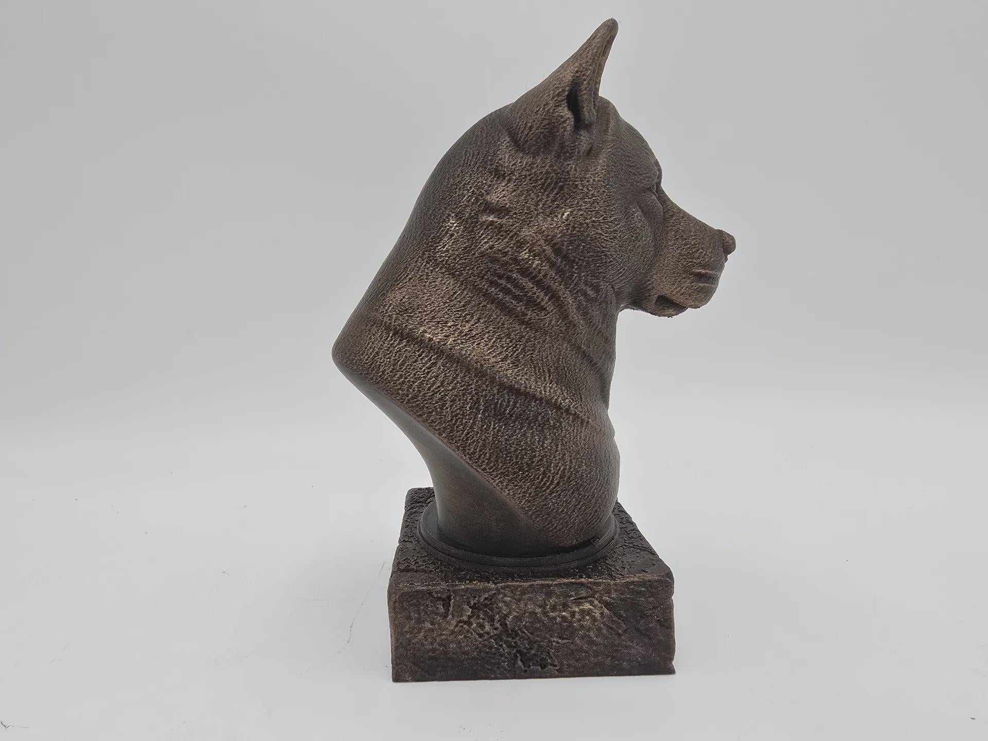 Büste einer Akita-Hundestatue - Wohndeko Hundeliebhaber handbemaltes Ornament