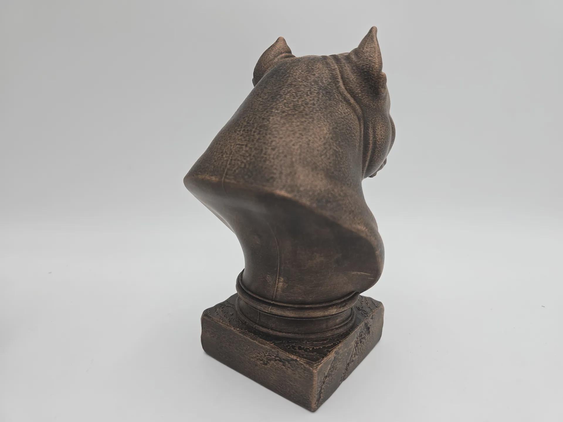 Büste einer American Bully-Hundestatue – handbemaltes Ornament für Hundeliebhaber