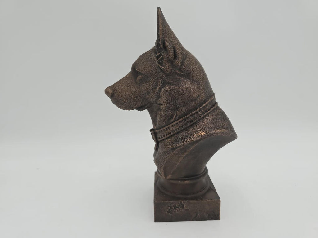 Büste einer deutschen Schäferhundstatue - Wohndeko Hundeliebhaber handbemaltes Ornament