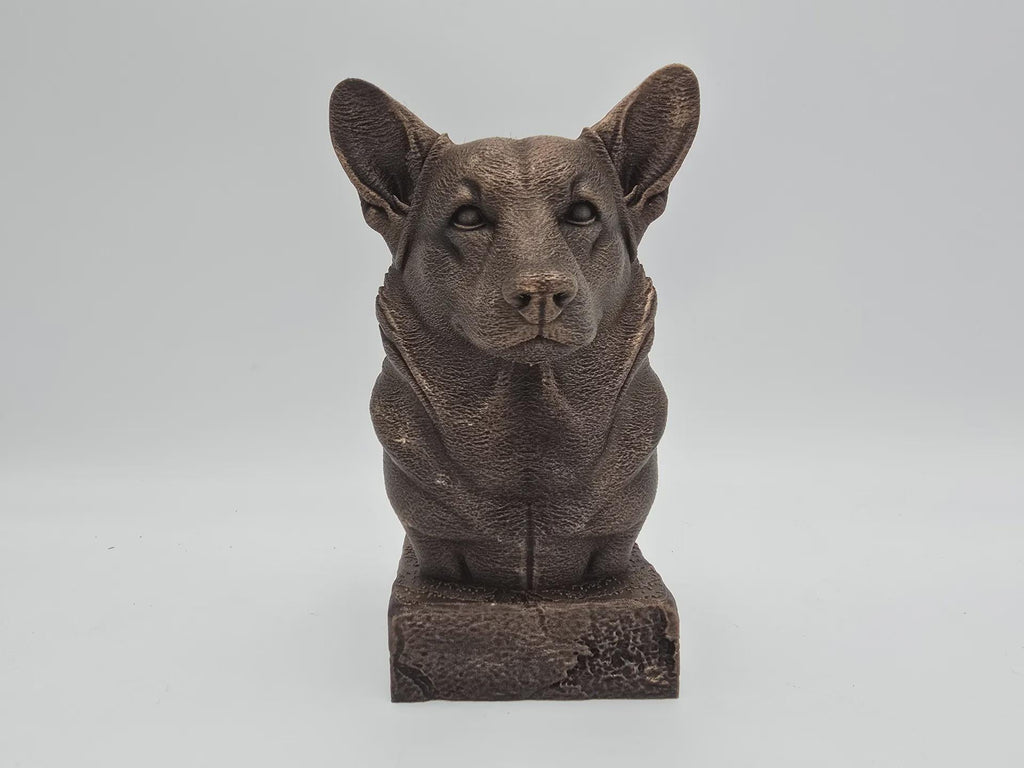 Büste einer Corgis-Statue – handbemaltes Ornament für Hundeliebhaber