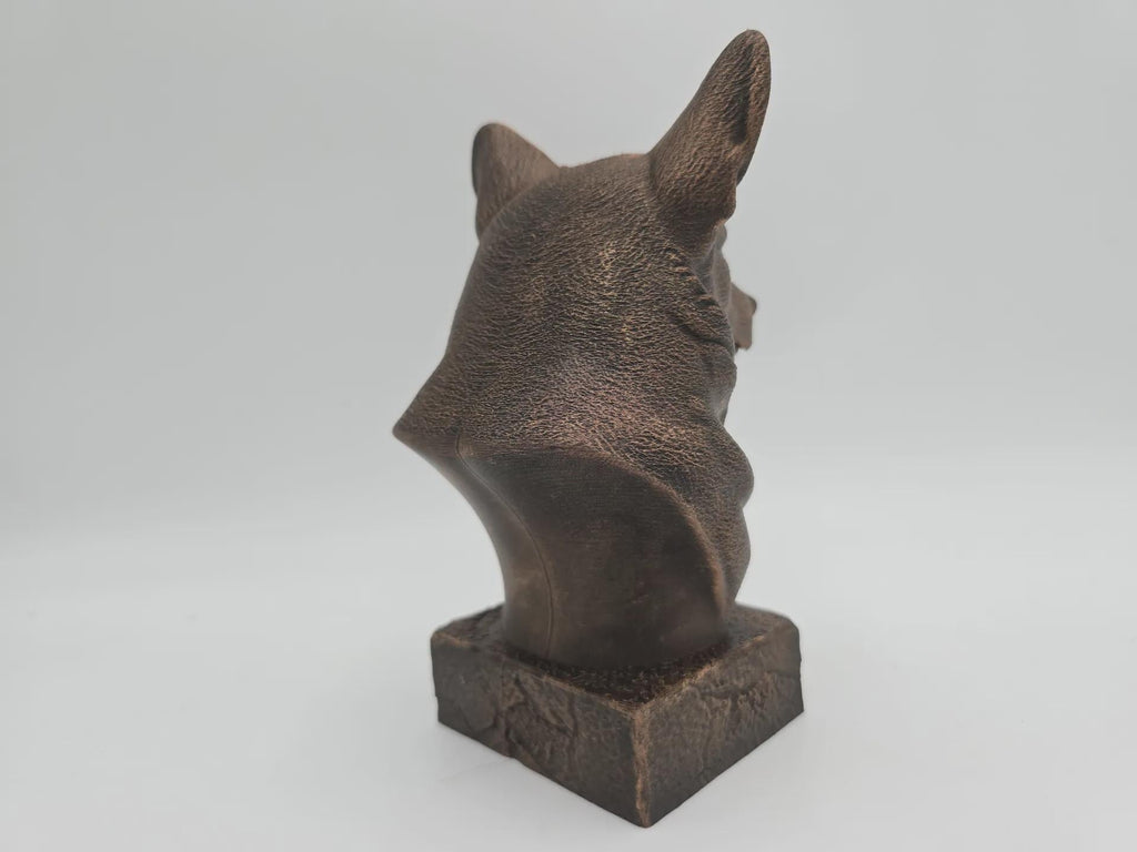 Büste einer Corgis-Statue – handbemaltes Ornament für Hundeliebhaber