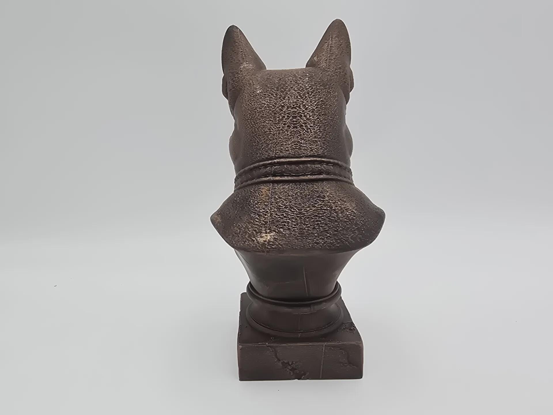 Büste einer deutschen Schäferhundstatue - Wohndeko Hundeliebhaber handbemaltes Ornament