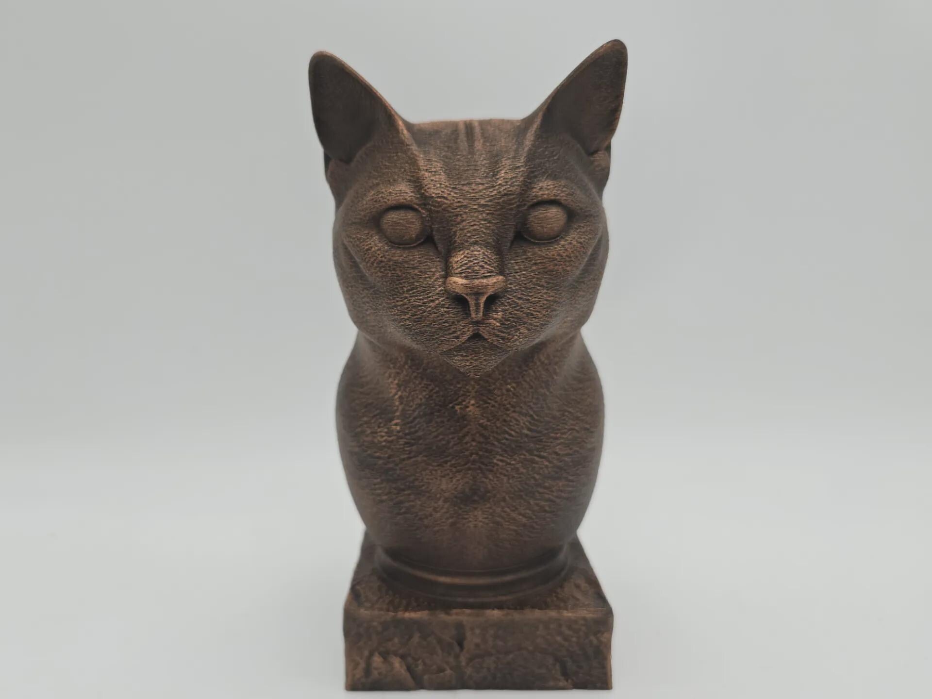 Büste einer Russisch Blau Katze Statue - Wohndeko Katzenliebhaber handbemalt Ornament