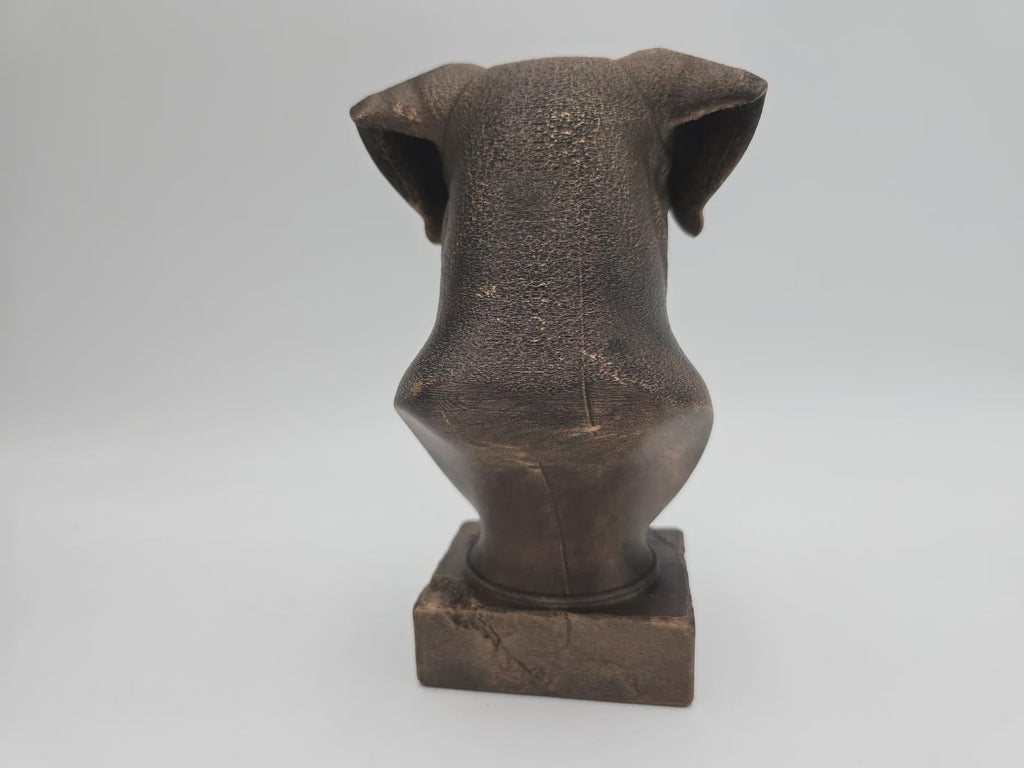 Büste einer Doggenstatue - Wohndeko Hundeliebhaber handbemalt Ornament