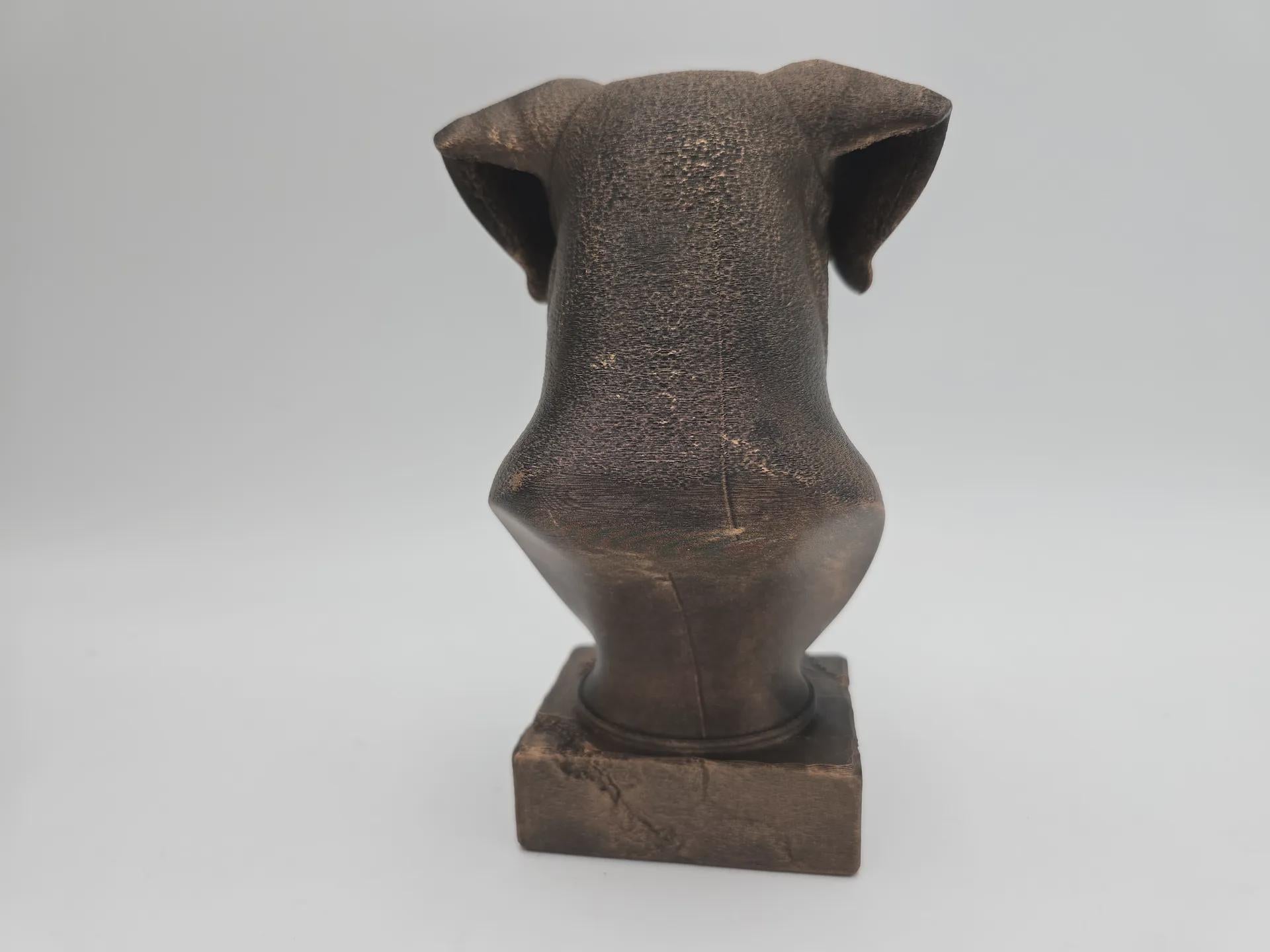 Büste einer Doggenstatue - Wohndeko Hundeliebhaber handbemalt Ornament