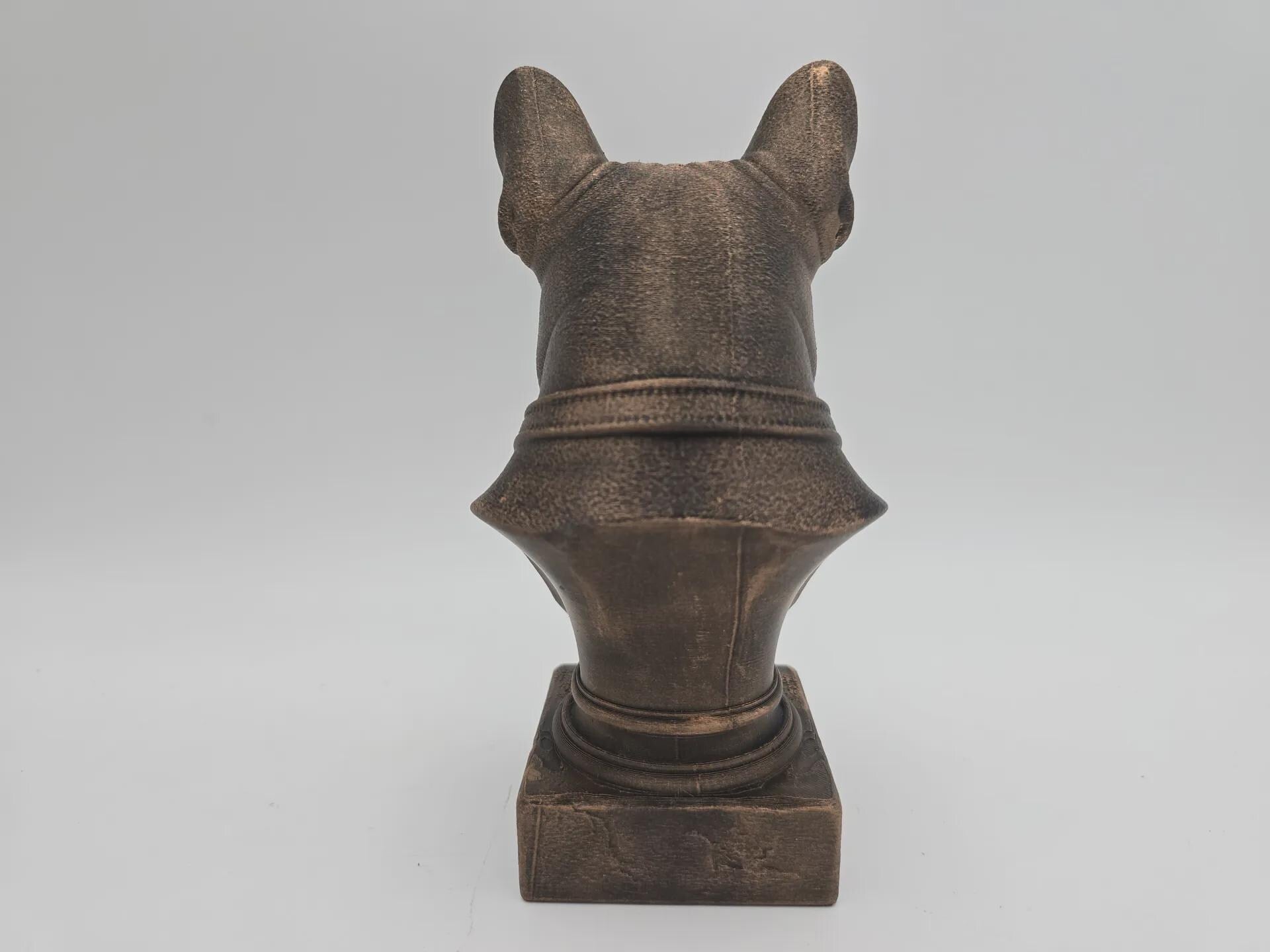 Büste einer französischen Bulldogge Hundestatue - Wohndeko Hundeliebhaber handbemaltes Ornament