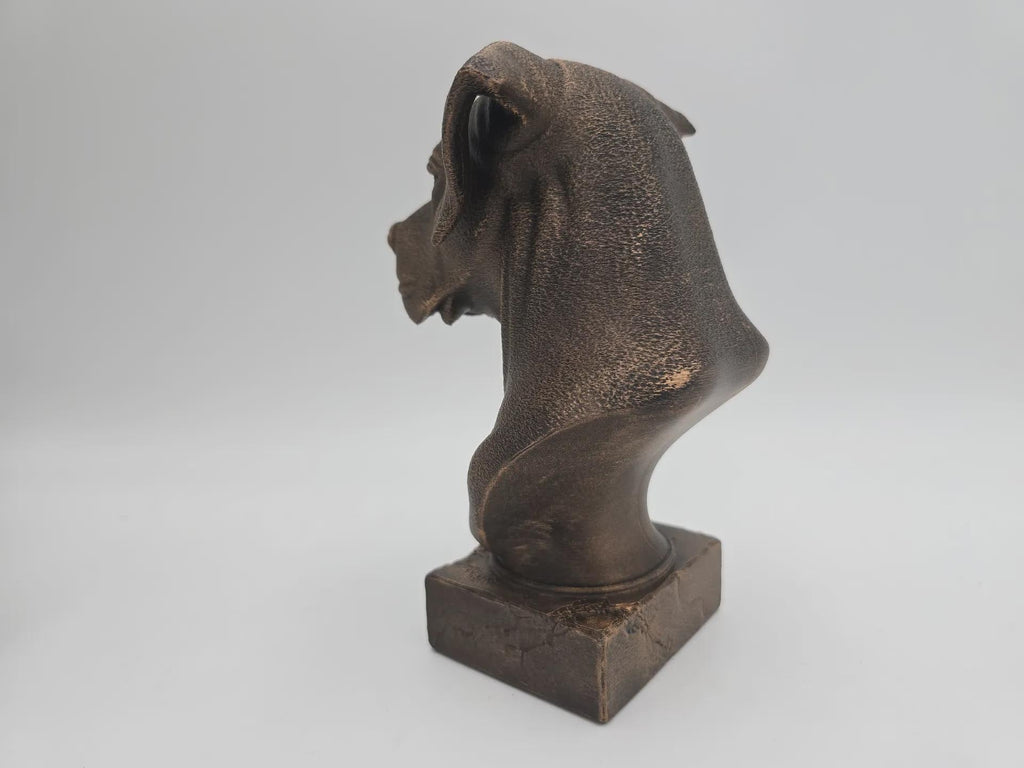 Büste einer Doggenstatue - Wohndeko Hundeliebhaber handbemalt Ornament
