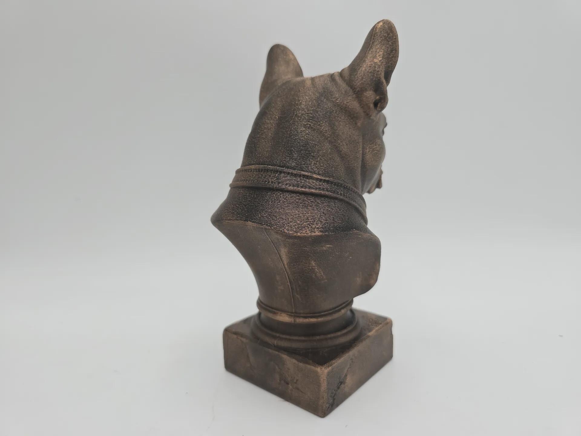 Büste einer französischen Bulldogge Hundestatue - Wohndeko Hundeliebhaber handbemaltes Ornament