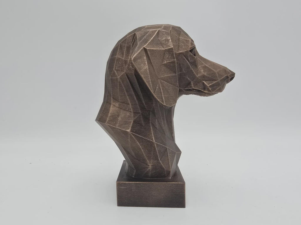Büste einer Dackel-Hundestatue - Wohndeko Hundeliebhaber Hundestatue - Wohndeko Hundeliebhaber handbemaltes Ornament