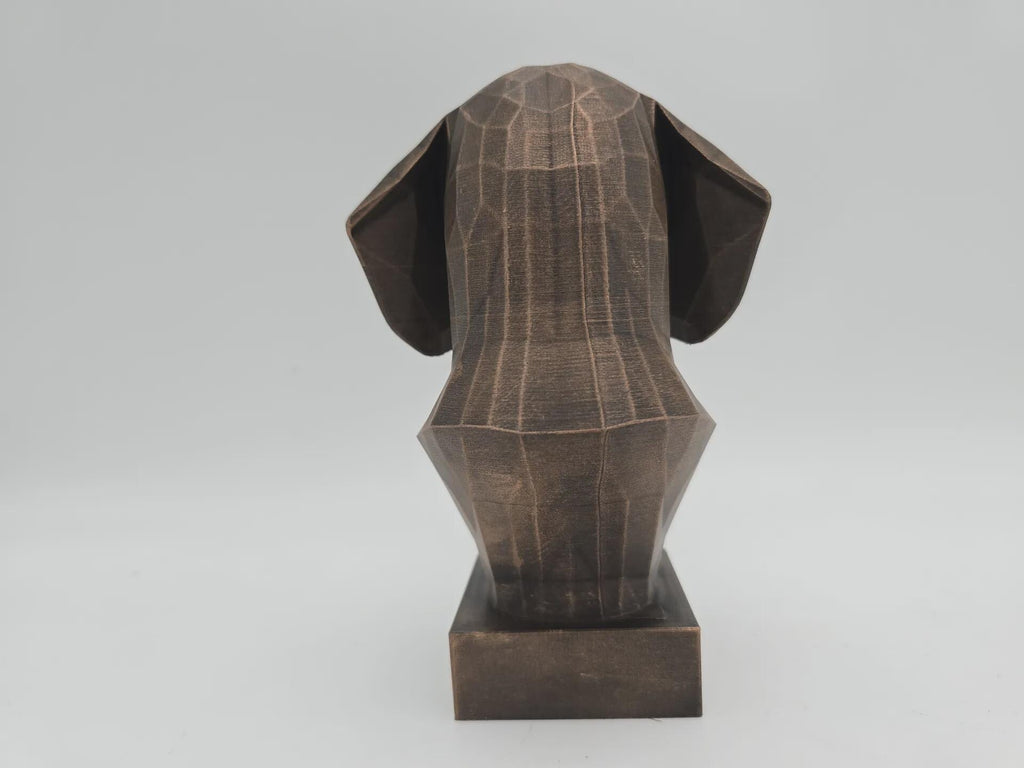 Büste einer Dackel-Hundestatue - Wohndeko Hundeliebhaber Hundestatue - Wohndeko Hundeliebhaber handbemaltes Ornament