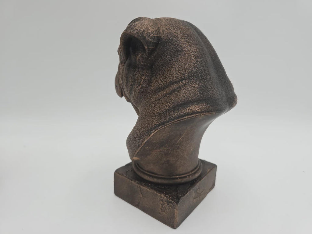 Büste einer Mops-Hundestatue - Wohndeko Hundeliebhaber handbemaltes Ornament