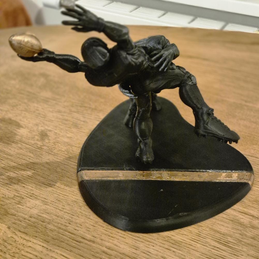 American Football Spieler Touchdown Tackle - Dynamische Sportfigur