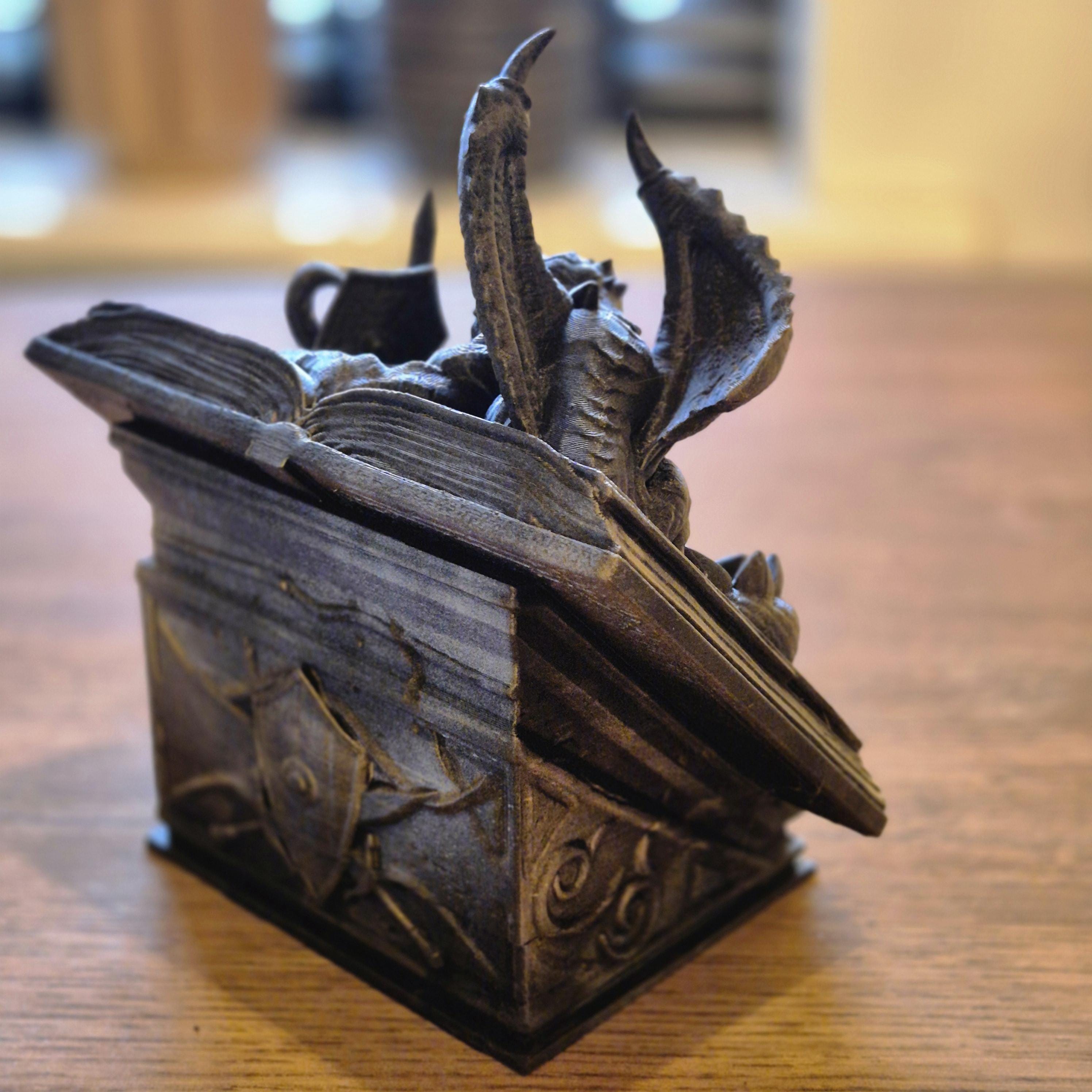 Magical Realms: 'My Favorite Book' Fantasy-Themed Figurine Bookshelf Bookend Decor