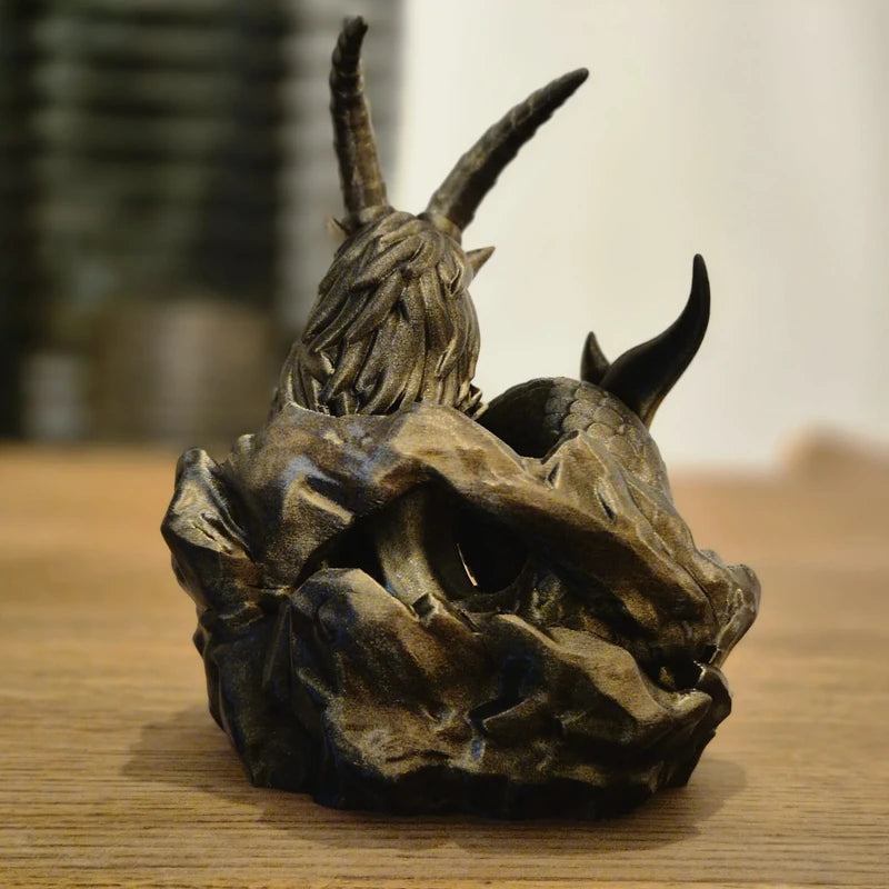 Elegante Steinbock-Tierkreisfigur - Handgefertigte Astrologie-Kunst - Geburtstagsgeschenk
