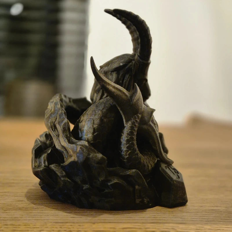 Elegante Steinbock-Tierkreisfigur - Handgefertigte Astrologie-Kunst - Geburtstagsgeschenk