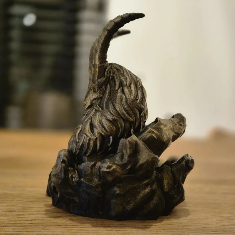 Elegante Steinbock-Tierkreisfigur - Handgefertigte Astrologie-Kunst - Geburtstagsgeschenk