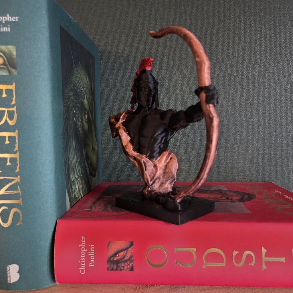 Antike Krieger-Bogenschützen-Statue | Klassische griechisch inspirierte Dekoration | Bücherregal-Ornament