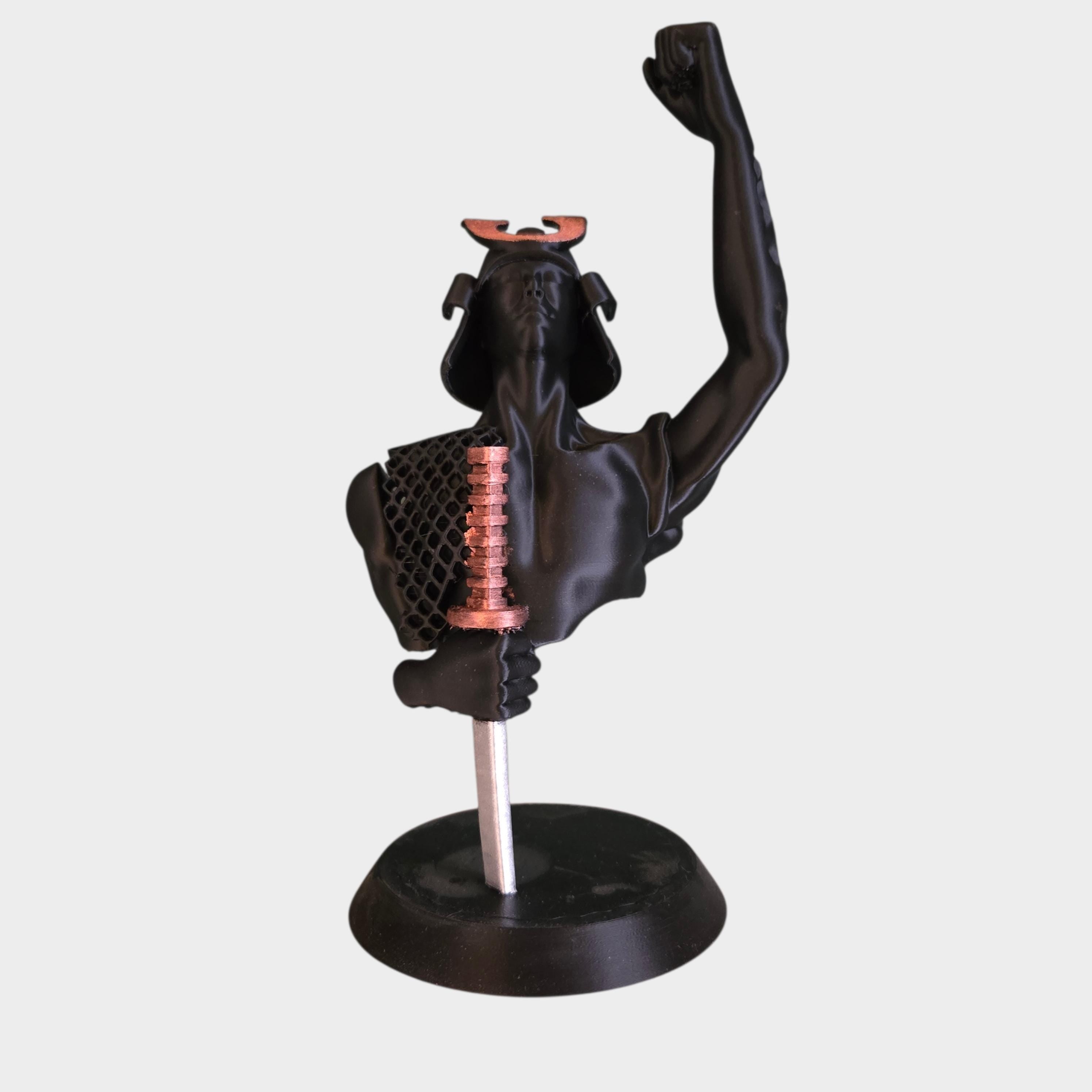 Fantasy Warrior Bust with Sword | Bookish Shelf Decor | Dark Academia Statue | Gothic Fantasy Home Decor | Gift for Readers