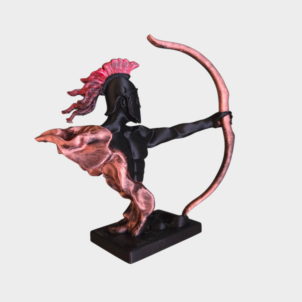 Antike Krieger-Bogenschützen-Statue | Klassische griechisch inspirierte Dekoration | Bücherregal-Ornament