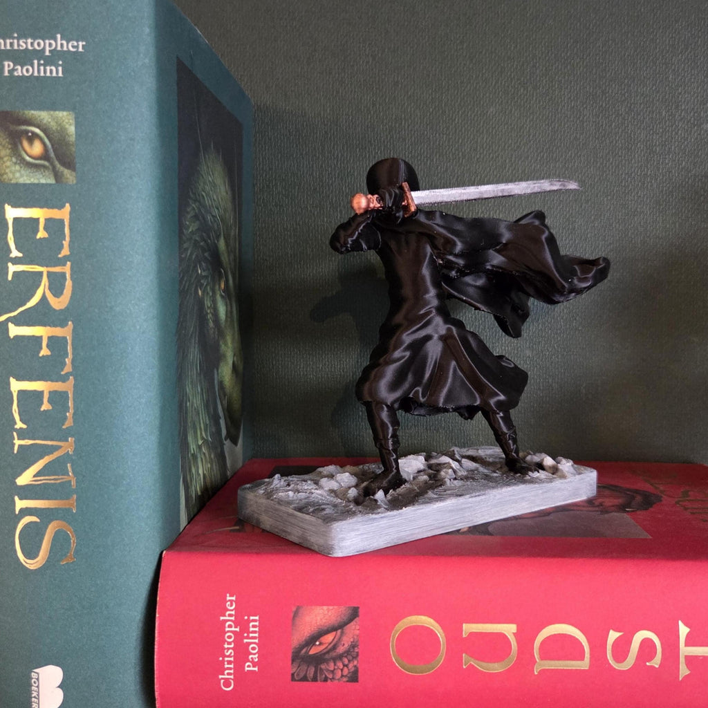 Dark Fantasy Warrior Figurine | Hooded Sword Fighter Statue | Epic Fantasy Desk Decor | Unique Gift