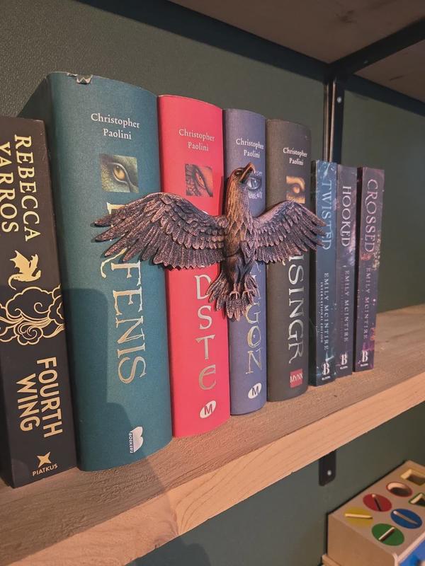 Bronze eagle Spinehugger – Fantasy Companion That Wraps Around the Back of your book | Fantasy Bookshelf Guardian