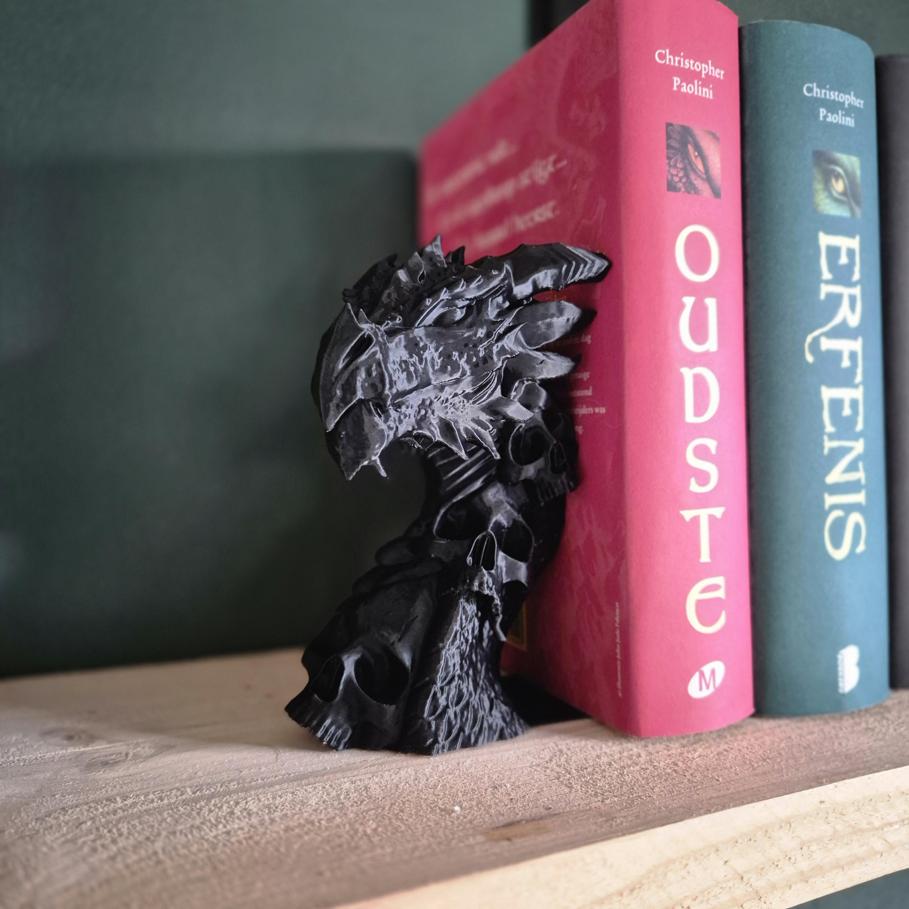 Dragon Bookends – Gothic & Fantasy Design - Bookshelf decor - 3d printed