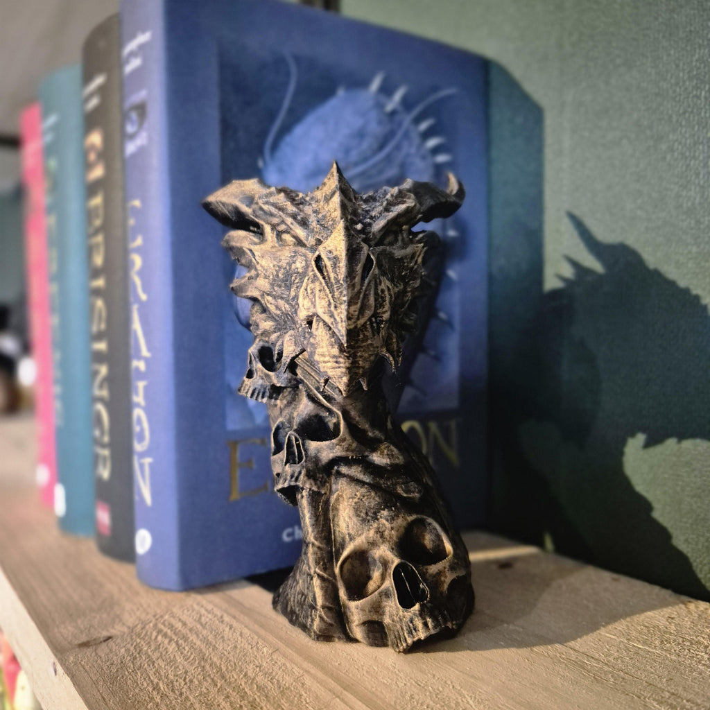 Dragon Bookends – Gothic & Fantasy Design - Bookshelf decor - 3d printed