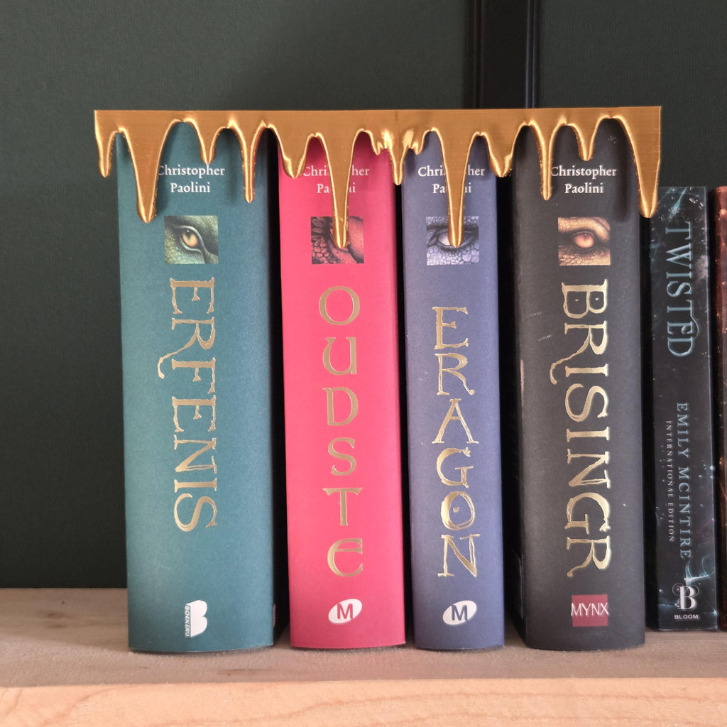 Dripping Bookends – Gothic Bookshelf Decor – 3D Printed Decorative Book Accessories – Unique Book Lover Gift Bookends