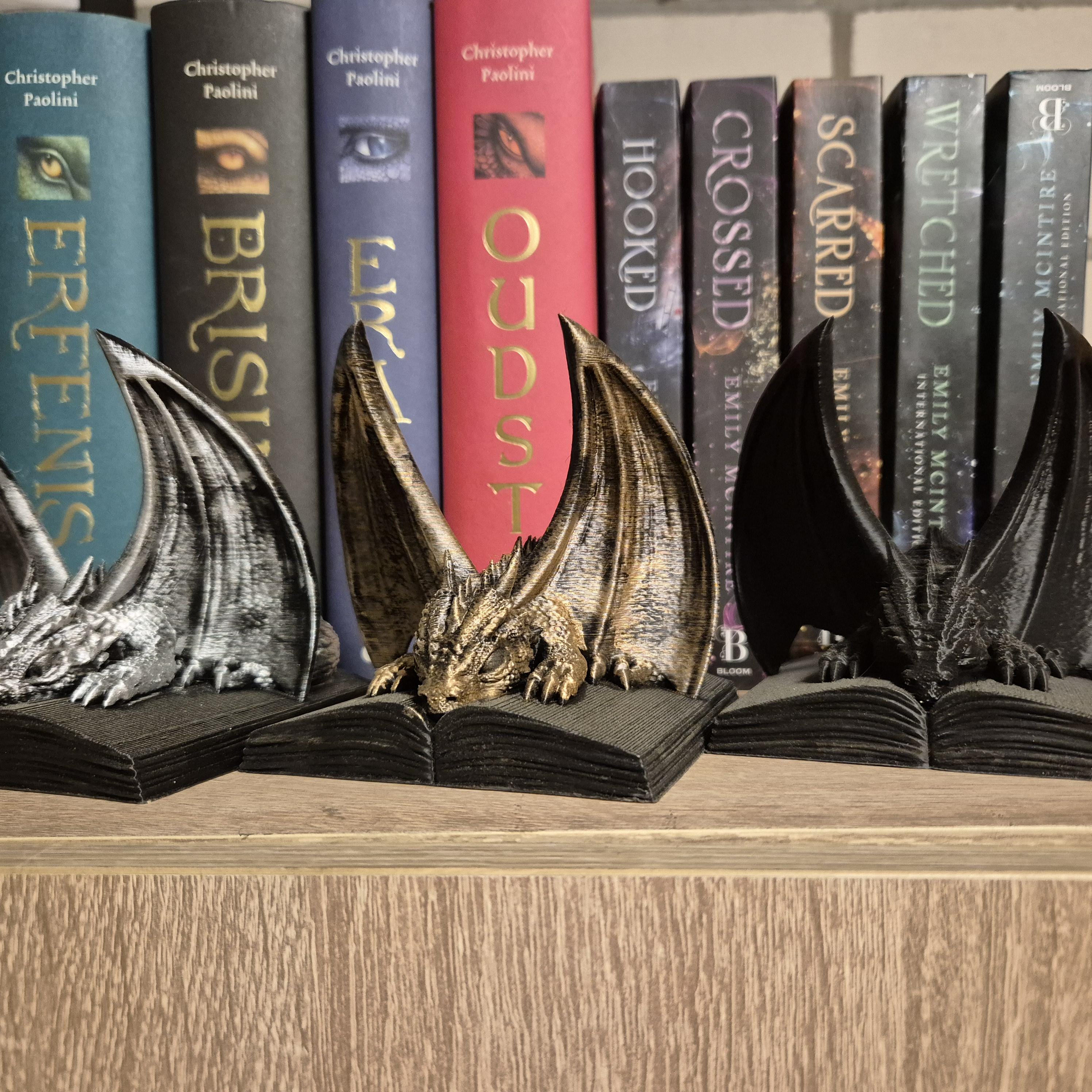 Bookshelf decor dragon on book Andarna Dragon Figurine – Inspired by Onyx Storm (Empyrean Series)
