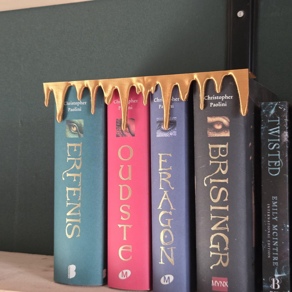 Dripping Bookends – Gothic Bookshelf Decor – 3D Printed Decorative Book Accessories – Unique Book Lover Gift Bookends
