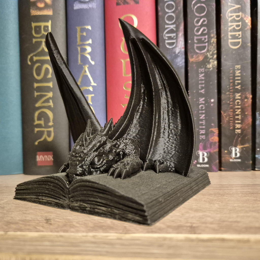 Bookshelf decor dragon on book Andarna Dragon Figurine – Inspired by Onyx Storm (Empyrean Series)