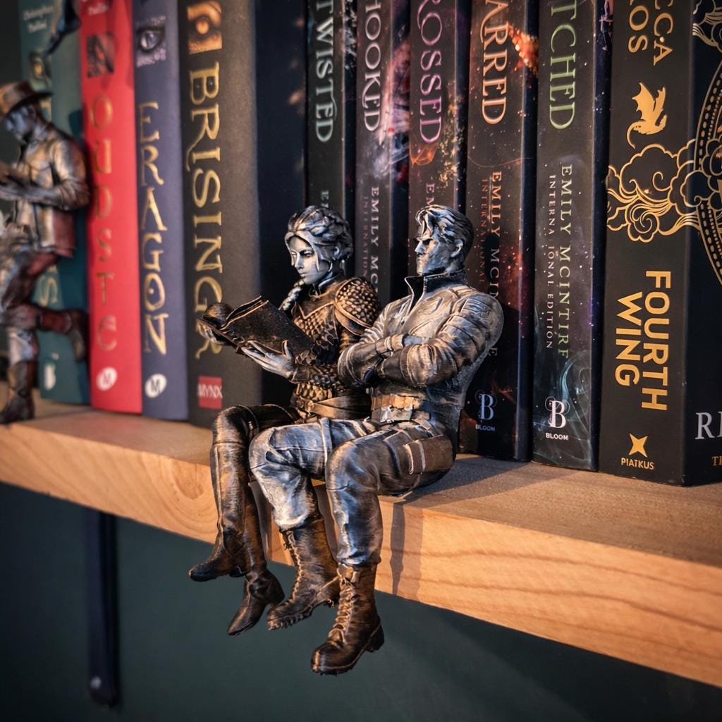 Violet & Xaden Fourthwing Dragon Academy Romance Couple Art | Dark Fantasy Romantasy Illustration | Enemies to Lovers Bookish Wall Art