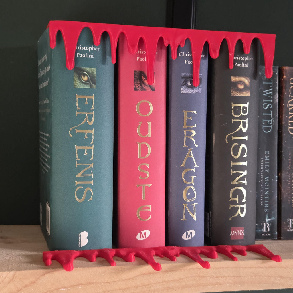Dripping Bookends – Gothic Bookshelf Decor – 3D Printed Decorative Book Accessories – Unique Book Lover Gift Bookends
